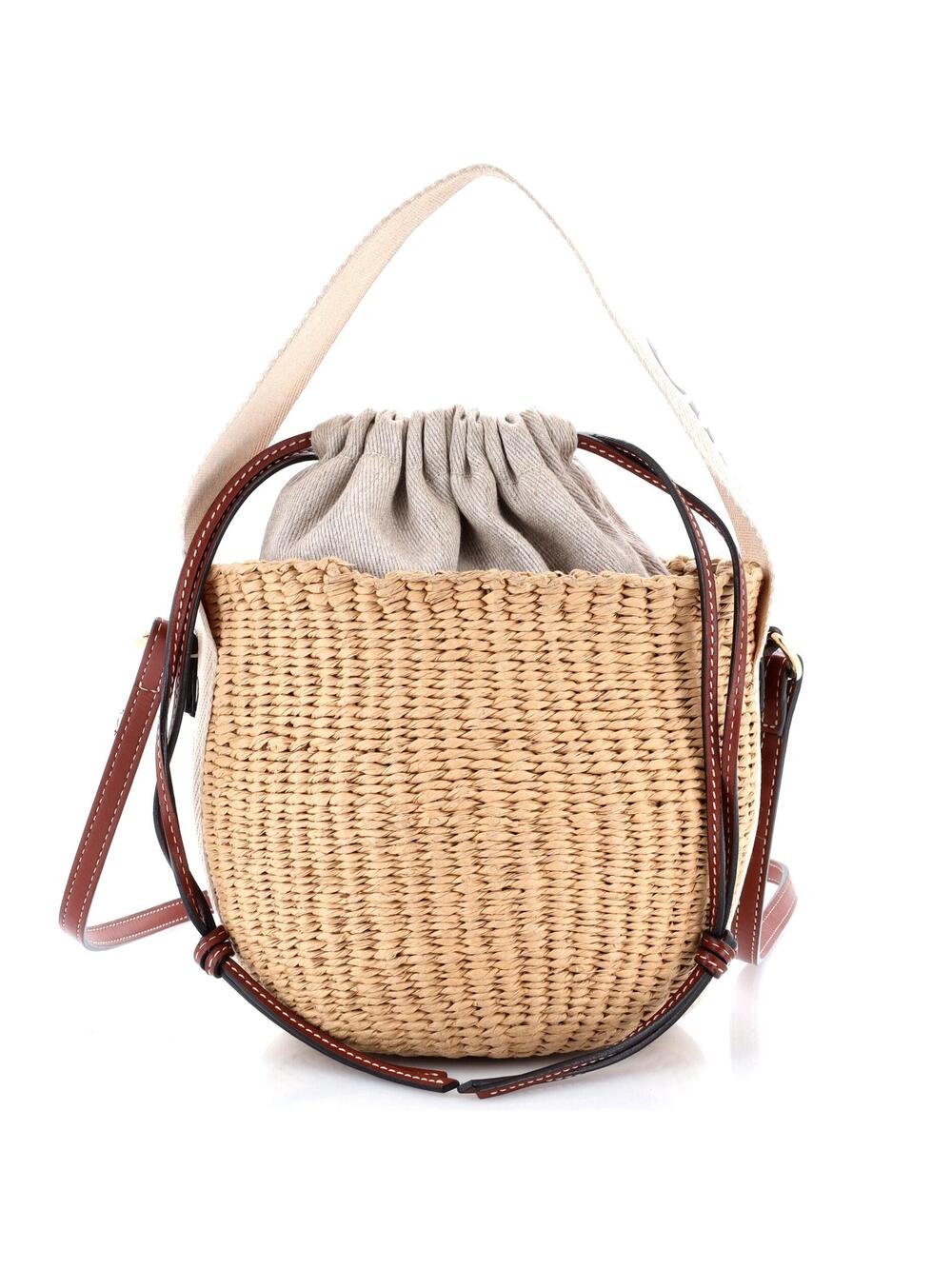 Chloe Woody Basket Tote Woven Raffia #356412C72B